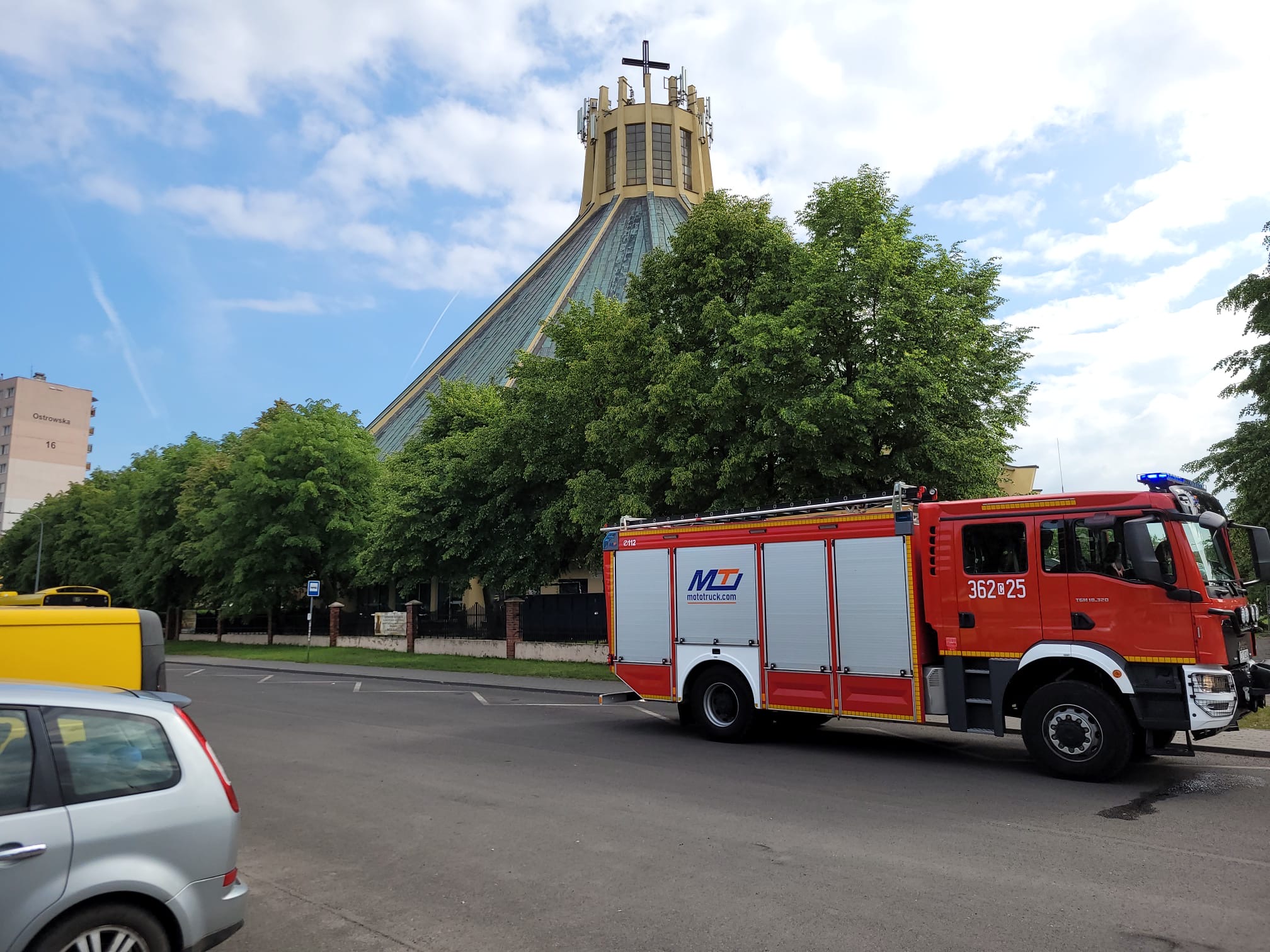 Pożar w kościele! Zakaz wejścia do świątyni