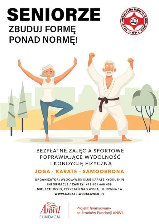 Propozycja dla seniorów. Bezpłatne zajęcia sportowe jogi i karate