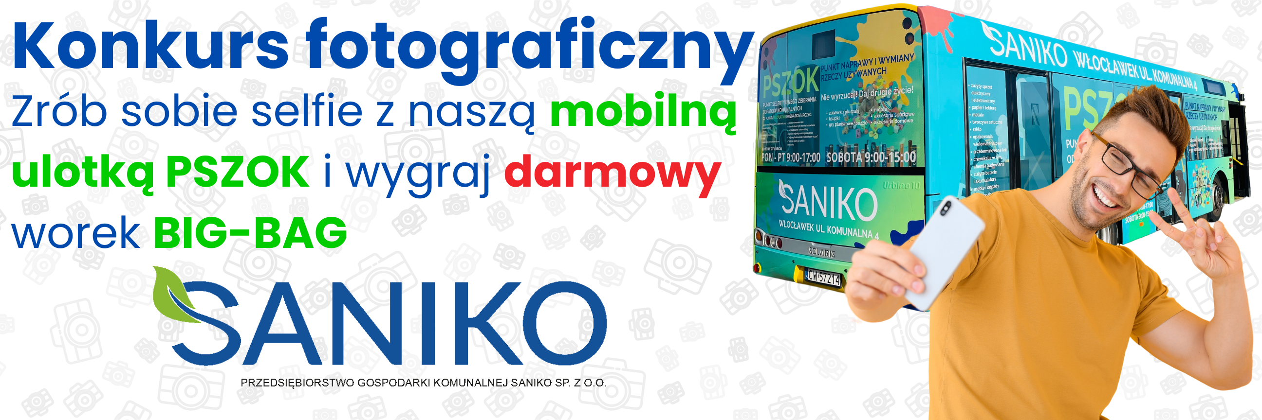 Przedsiębiorstwo Gospodarki Komunalnej „Saniko” Sp. z o.o. we Włocławku organizuje konkurs fotograficzny pt. „Selfie z mobilną ulotką PSZOK”