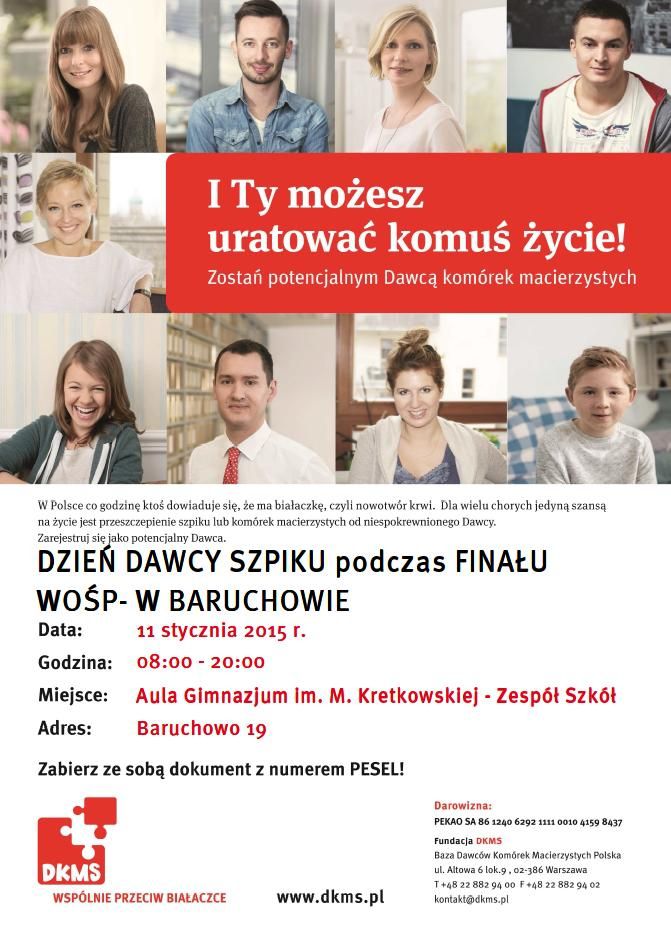 Baruchowo włącza się w poszerzanie bazy dawców szpiku! Dołączysz? To proste!