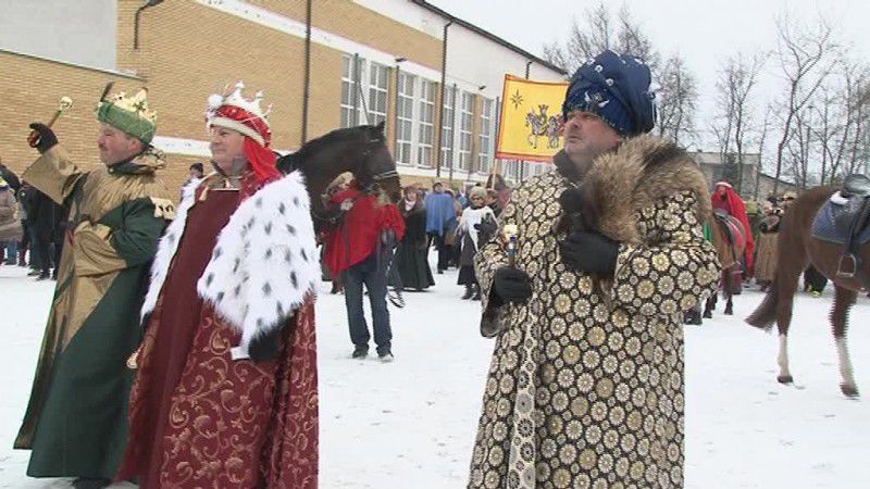 Kacper, Melchior i Baltazar przybyli do Włocławka i Lubania- wideo