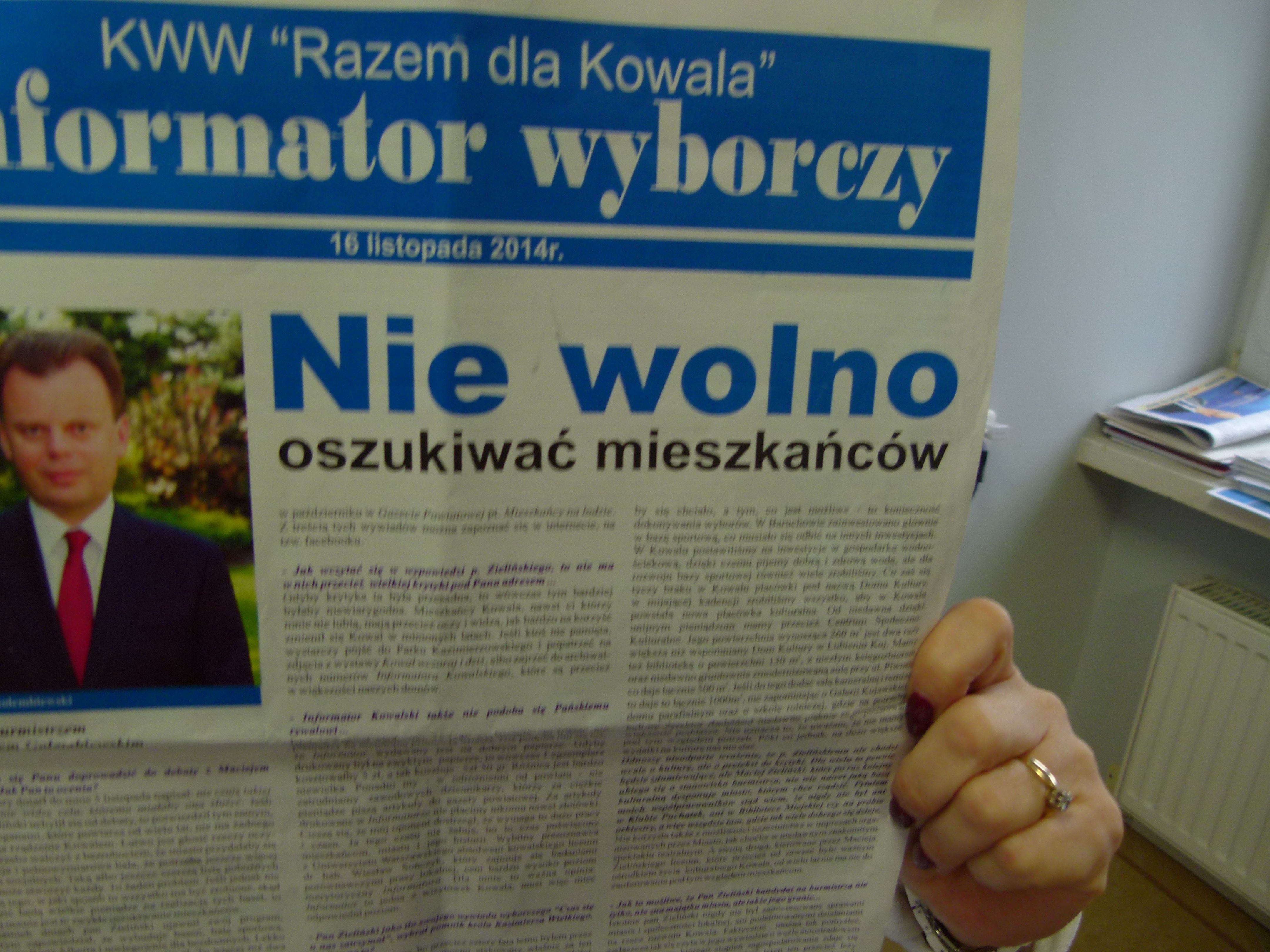 Kowal. Czy to rozpaczliwa próba utrzymania się przy władzy? Zbonikowscy są zszokowani zachowaniem burmistrza Gołembiewskiego