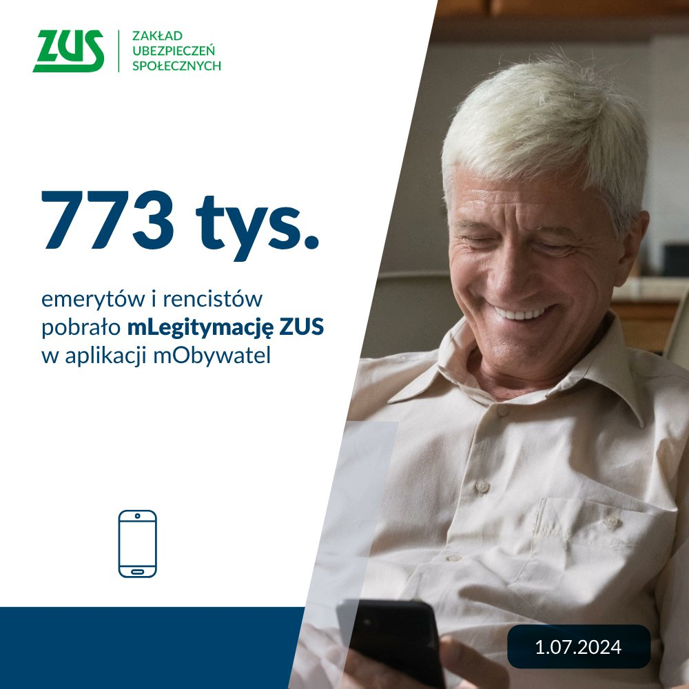 773 tys. emerytów i rencistów korzysta z mLegitymacji